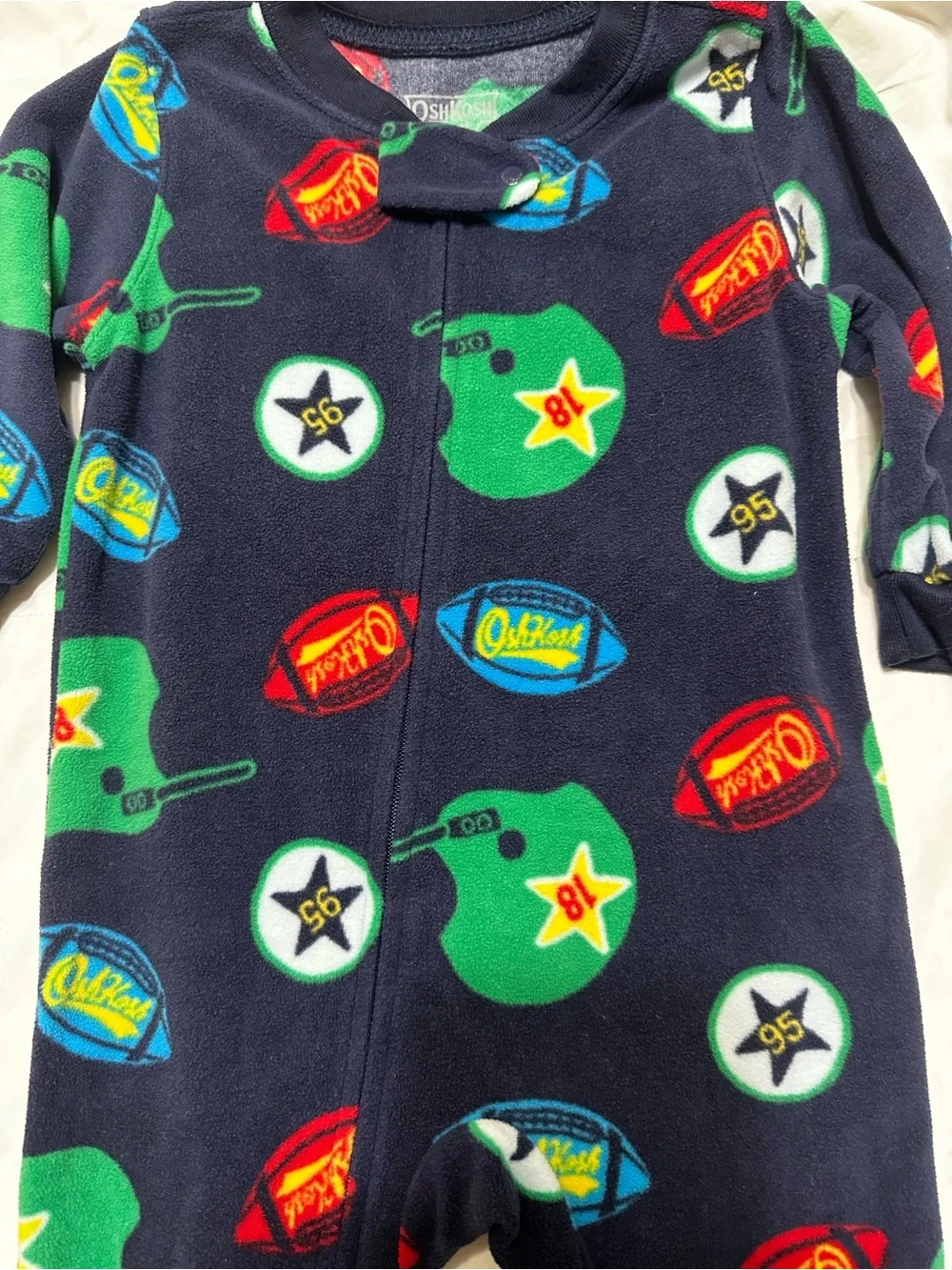 Baby OshKosh B'gosh Navy Fleece One-Piece PJ
